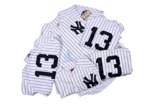 Lot of Five (5) Alex Rodriguez Signed Yankees Final Season Home Jerseys (MLB AUTH)
